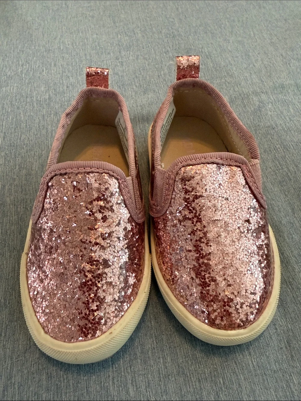 Toddler Girls Sparkle Slip-On Sneakers - Rose Pink, Old Navy Sz 5 (12.5)